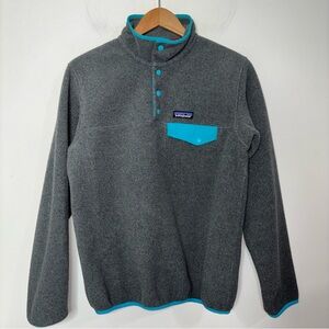Patagonia Synchilla Fleece Snap-T Pullover Gray Teal Men’s S